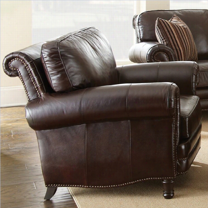 Steve Silver Company Chateau Leather Club Chair In Brown