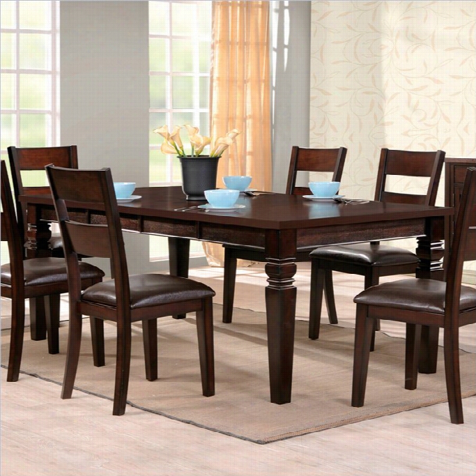 Steves Ilver Ccompany Gibson 2 In 1 Regular And Counter Height Dining Table In  Espresso