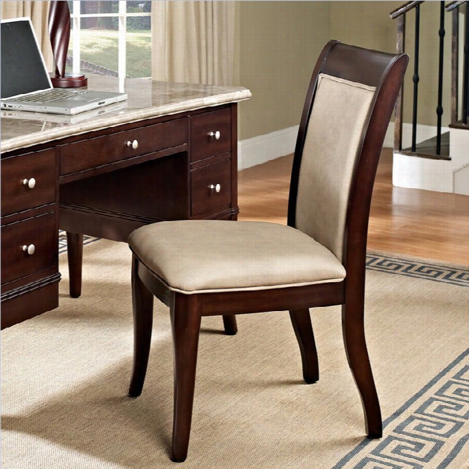 Steve Silver Company Ma Rseille  Dining Chair With Cream Vinyl Upholsery