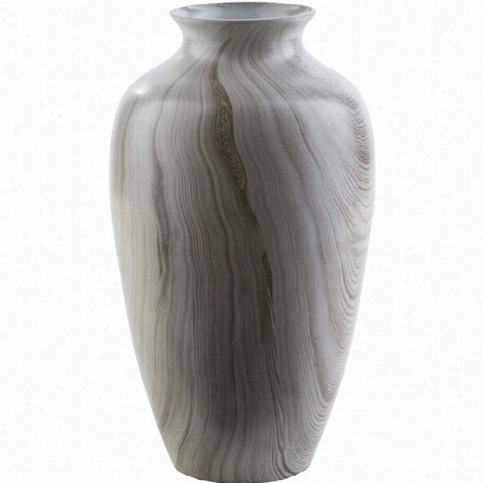 Surya Ortega 13.25 X 7.75 Glas Vase In Gray