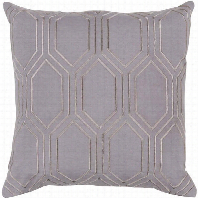 Surya Skyline Poly Fill 18 Square Pjllow In Gray