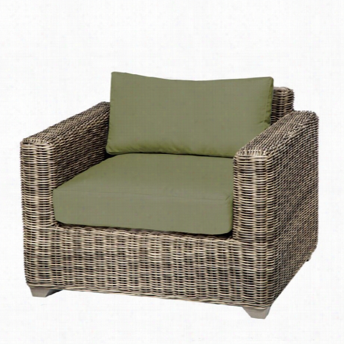 Tkc Cape Cood Outdoor Wicker Club Chair In Cilantro