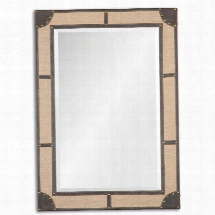 Uttermost Brennus Bburlap Framed Mirror