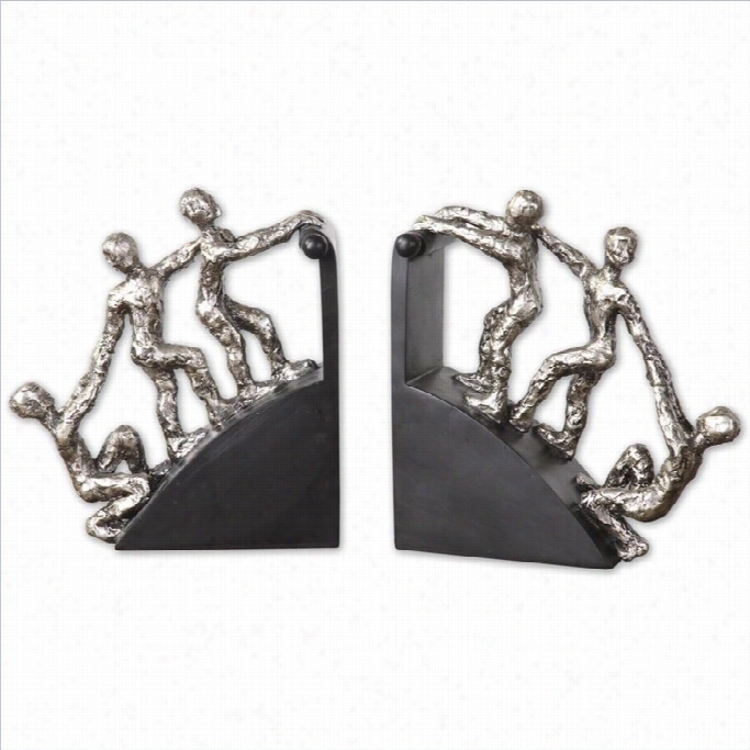 Uttermost Helping Hand Nickel Plated Bbookends (set O F2)