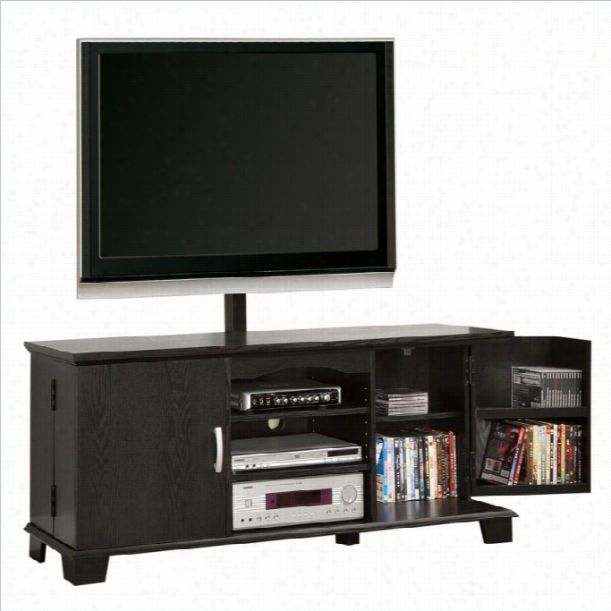 Walker Edison 60 Wood Tv Console In Black With Mount