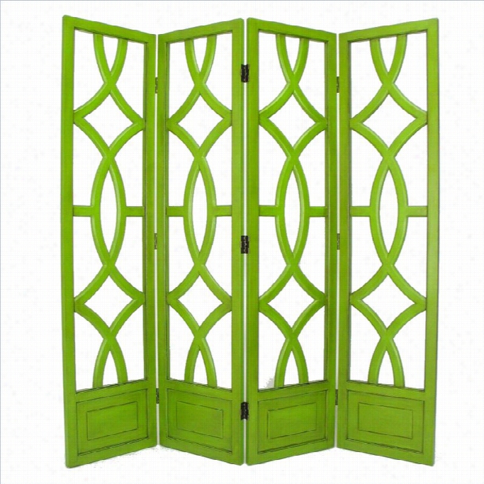 Wayborn Charleston Room  Divider In Moth Greeen