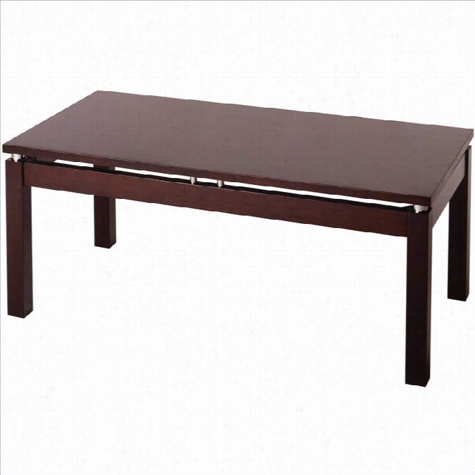 Winsome Linea Solid Woof Coffee Table In Esppresso