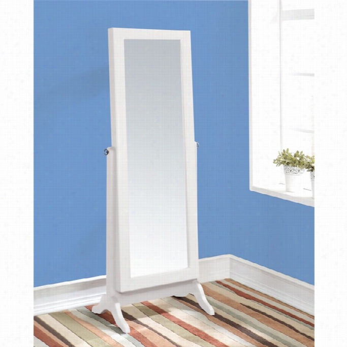 Acme Remiro Mirror Jewelry Armoire In White