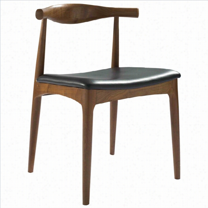 Aeon Furniture Troy Dining Chair In Black And Walnut