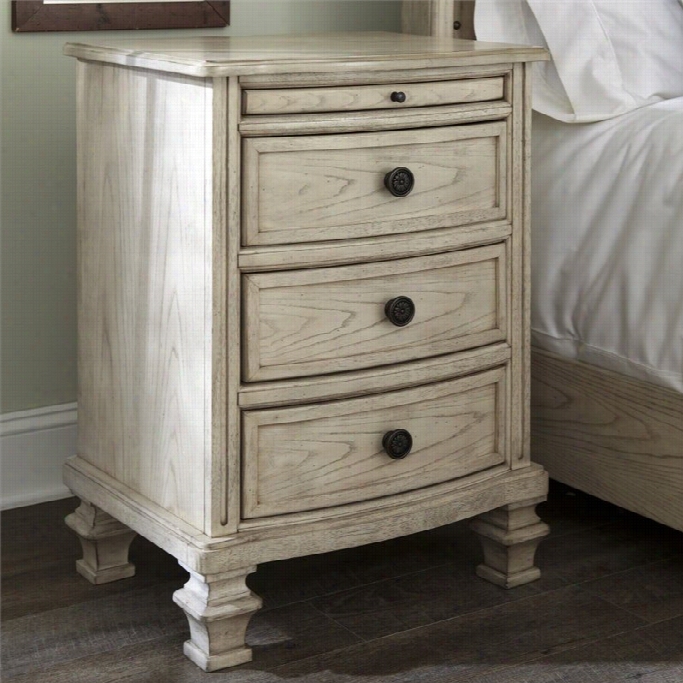 Ashley Demarlos 3 Drawer Wood Nghtstand In Parcmhent