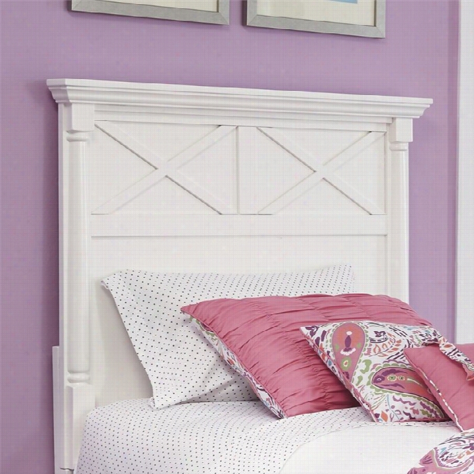 Ashley Kaslyn Wood Twkn Panel Headboard In White