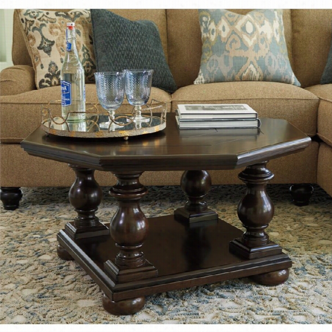 Ashley Roddinton Otcagonal Ccoffee Table In Dark Brown