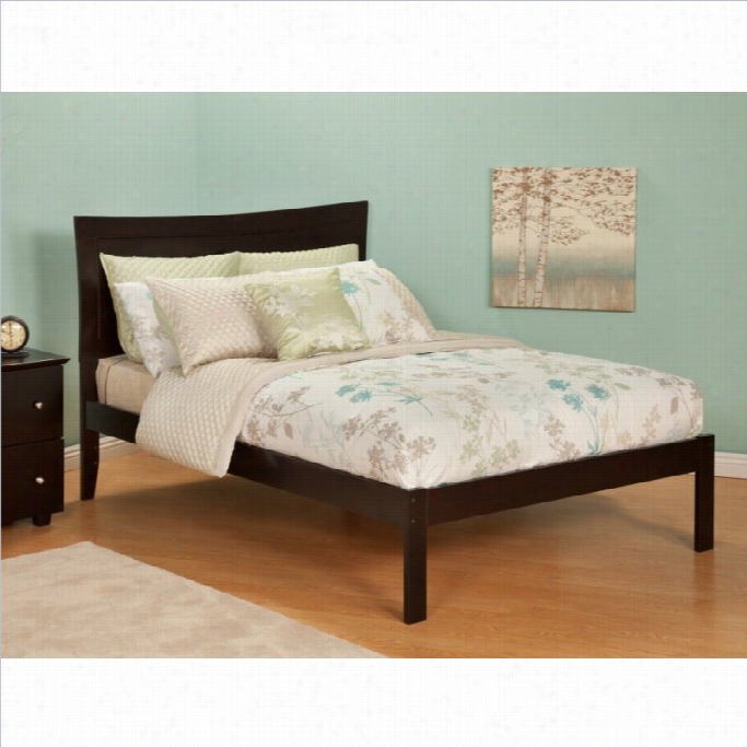 Atlantic Furniture Metro Bed With Ope Nfoot Rail In Espresso -twin