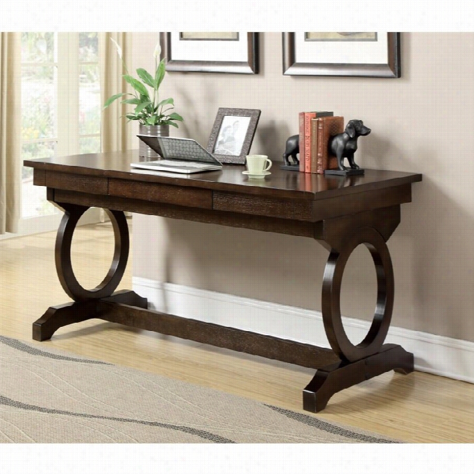 C Oaster Eedina Home Offiec Desk In Chestnut