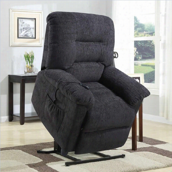 Coaster Power Lift Recliner Chair With Remove Control In Unilluminated Grey