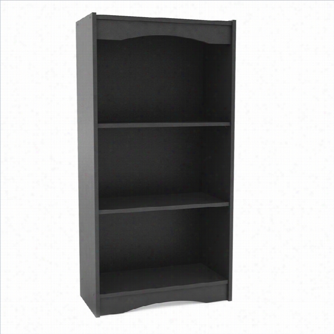 Corliving Hawthorn 48 High  Bookcase In Midnight Black