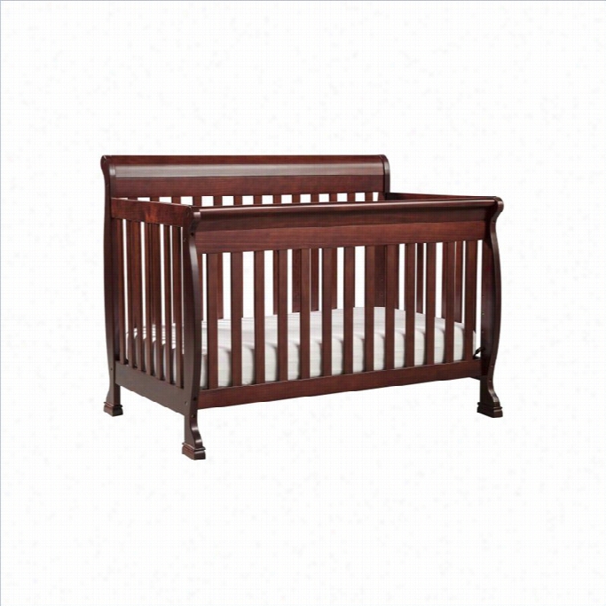 Davimci Kalani 4-in-1  Convertible Crib In Cherry With Crib Mattresss