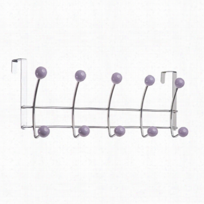 Elegant Home Fashions Over Teh Door Five Hook In Lavender And Chrome