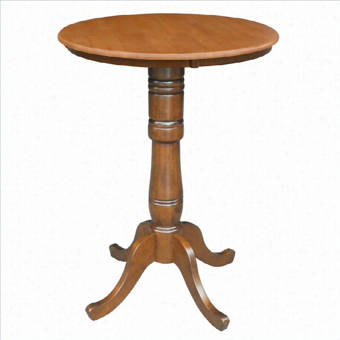 International Concepts 30 Rojnd Pub Table Incinnamon  / Espresso