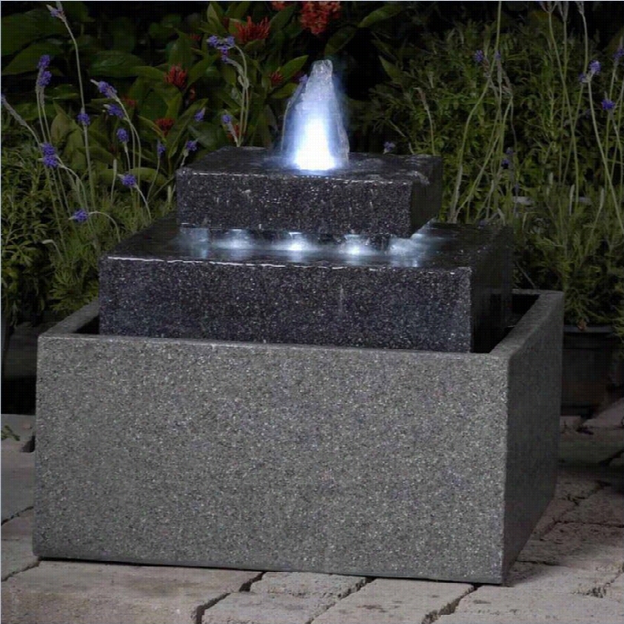 Jeco Square Fountain With Led Lights