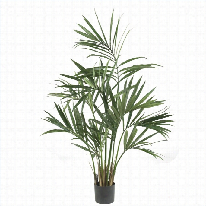 Nearly Natural 5' Kentia Pal Silk Tree In Green