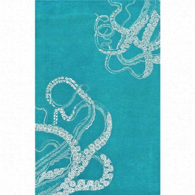 Nuloom 7' 6 X 9' 6 Hand Tufted Cuttlefish Tail Rug In Blue Waters