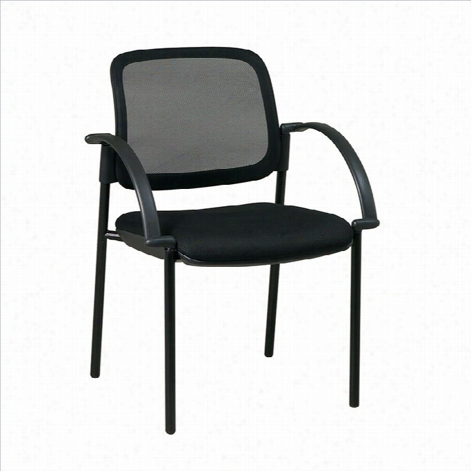 Office Star Screen Back Mesh Seat Visito Rs Guest Chair In Dark