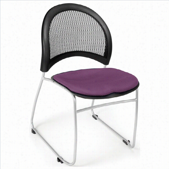 Ofm Moon Stack Stacking Chair  In Plum