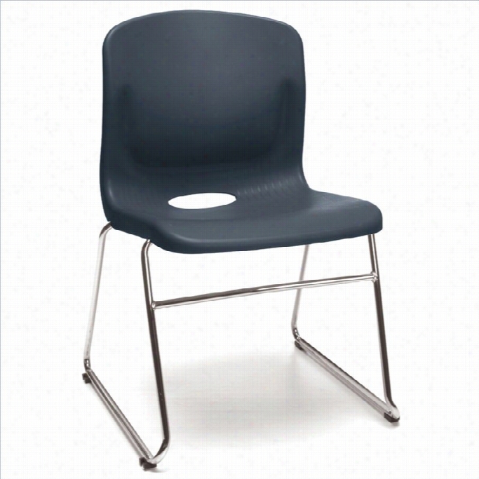 Ofm Sled Base Stack Stacking Chair In Navy