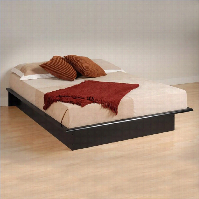 Prepac  Black Sonoma Queen Size Platform Bed