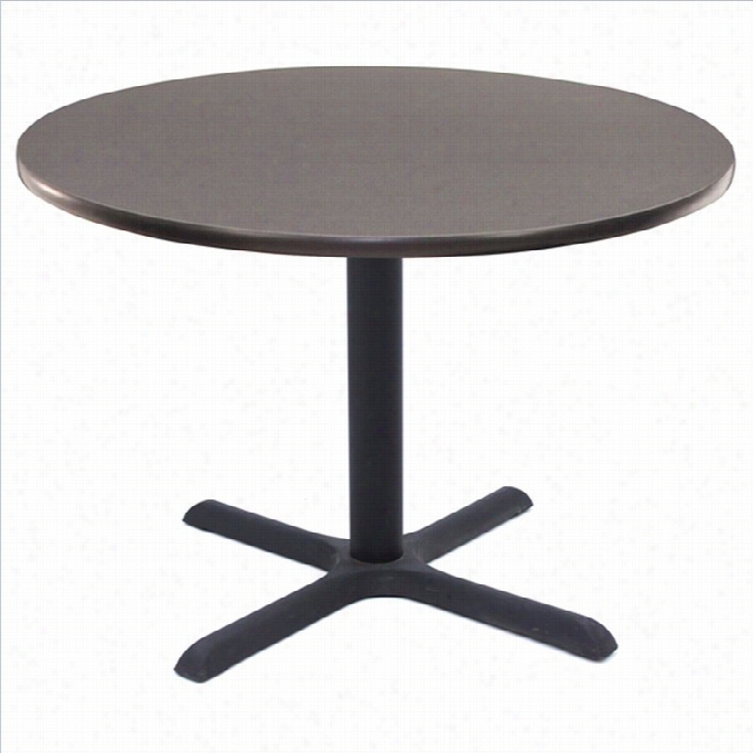 Regency Round Lunchroom Table In Grey-30 Inch