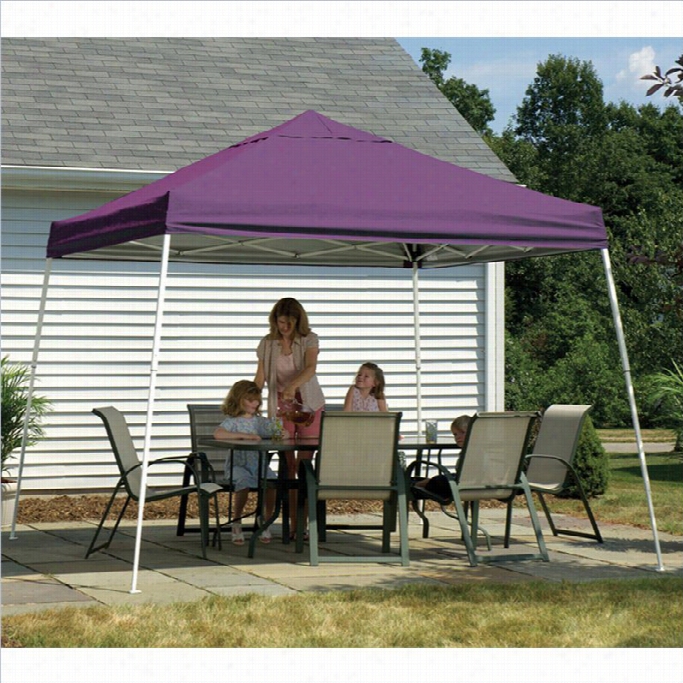 Shelterloigc 12'x12' Sport Pop-up Ca Nopy Slant Leg With Cover In Purple