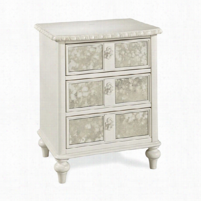 Smartstuff Bellamy Vintage Nightstand In Daisy White