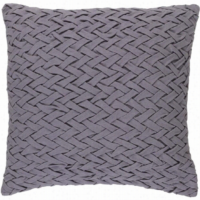 Surya Facqde  Down Fill 20 Square Pillow In Gray