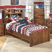 Ashley Barchan Wood Twin Bookcase Bed in Brown