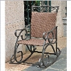 International Caravan Lisbon Wicker Rocking Chair in Antique Brown