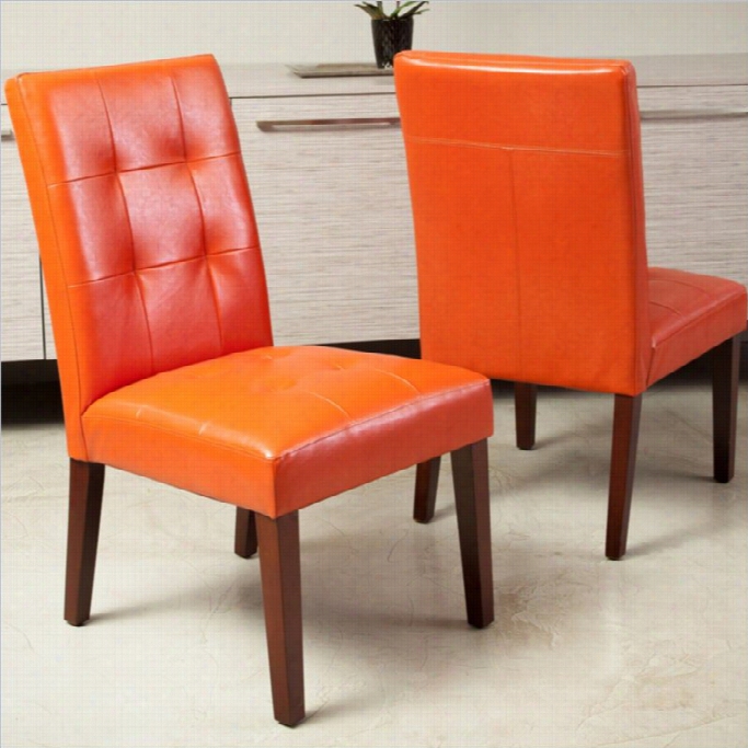 Trent Home Dashalll Dining Chair In Orange (set Of 2)