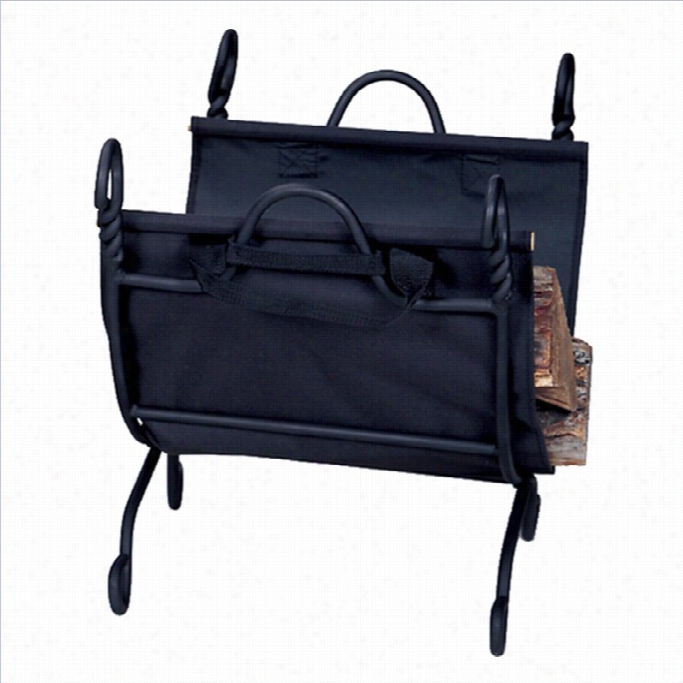 Uniflame Ring Svirl Black Log Rack Wuth Canvas Carrier