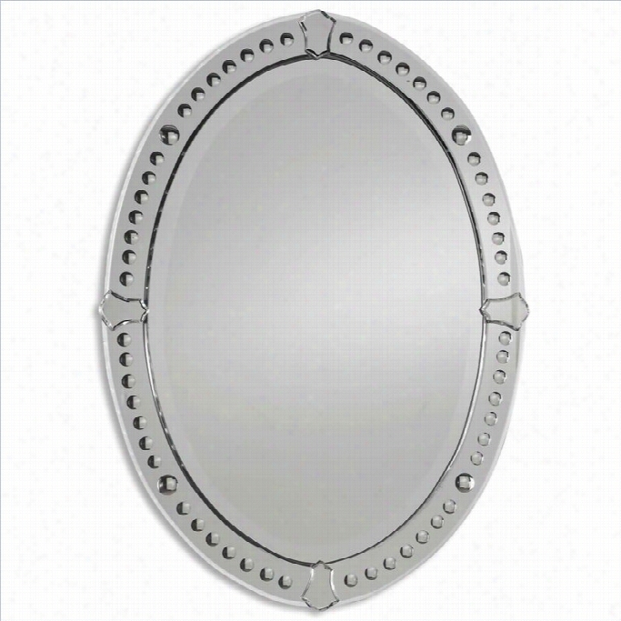 Utteemost Graziano Frameless Oval Wall Mirror With Conve X Circles