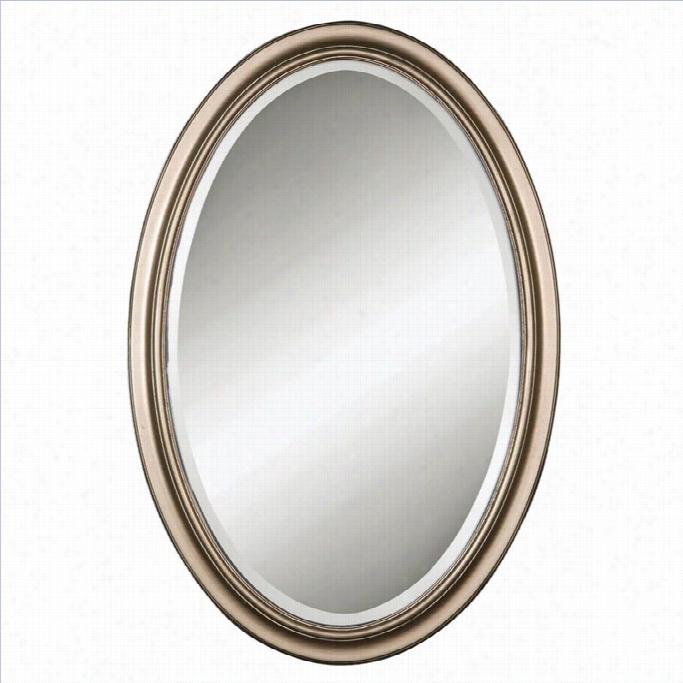 Greatest Petite Manhattan Champagnd Silver Leaf Mirror