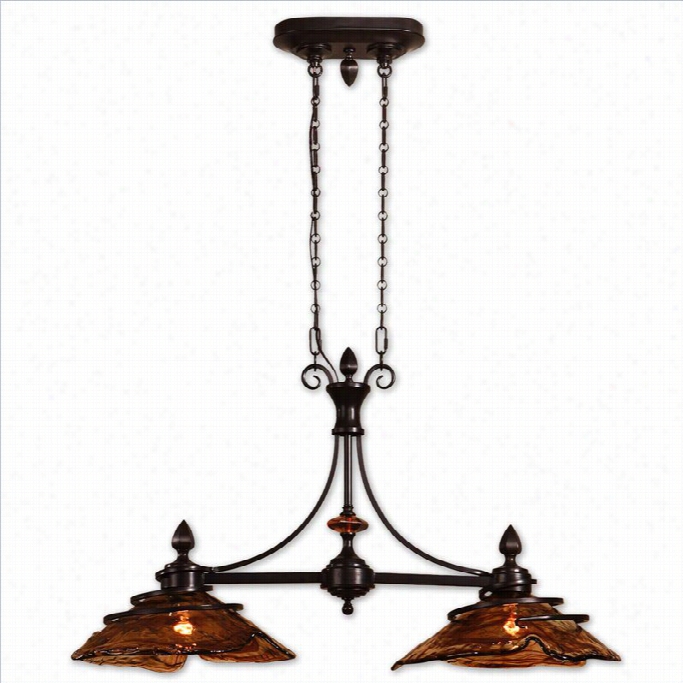 Uttermost Vitalia 2 Light Kitchen Island Light In Oil Rubbed Bronze