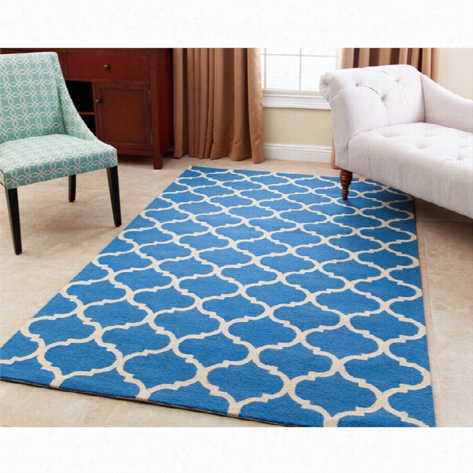 Abbyson Living Esme 3' X 5' New Zealand Wool Rug In Ocean Ble