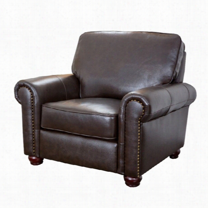 Abbyson Living London Leather Arm Chair In Espresso