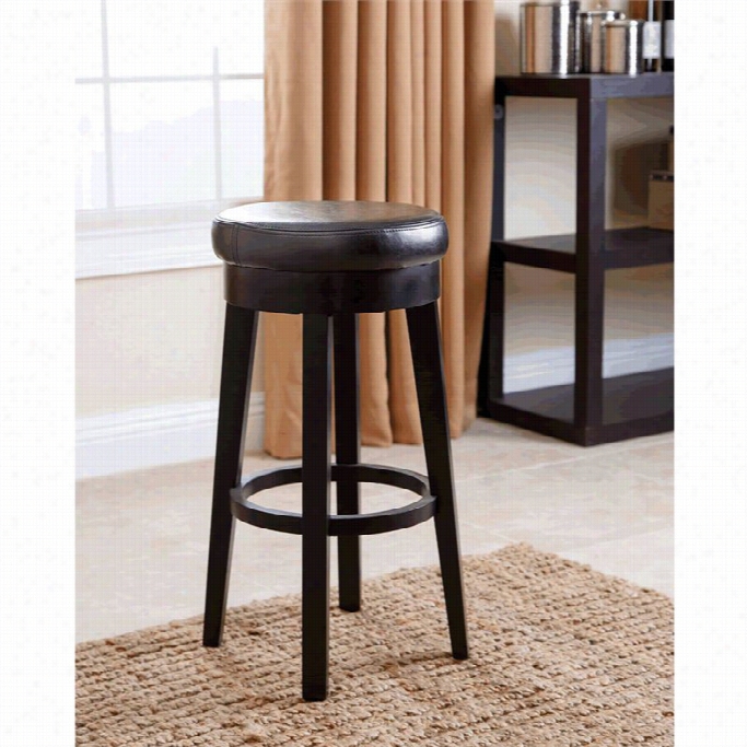 Abbyson Living Willow 2 Leather Bar Stool In Black