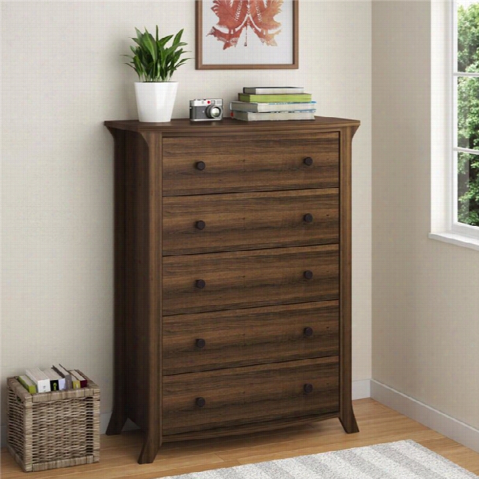 Altra Oakridge 5 Drawer Wwood Dresser In Hojestead Oak