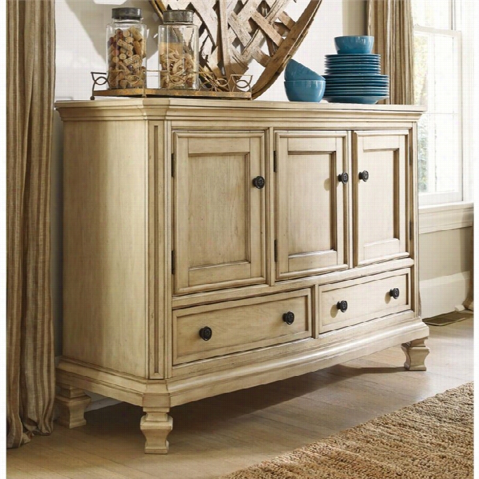 Ashley Demaroos Buffet Table In Parchemnt White