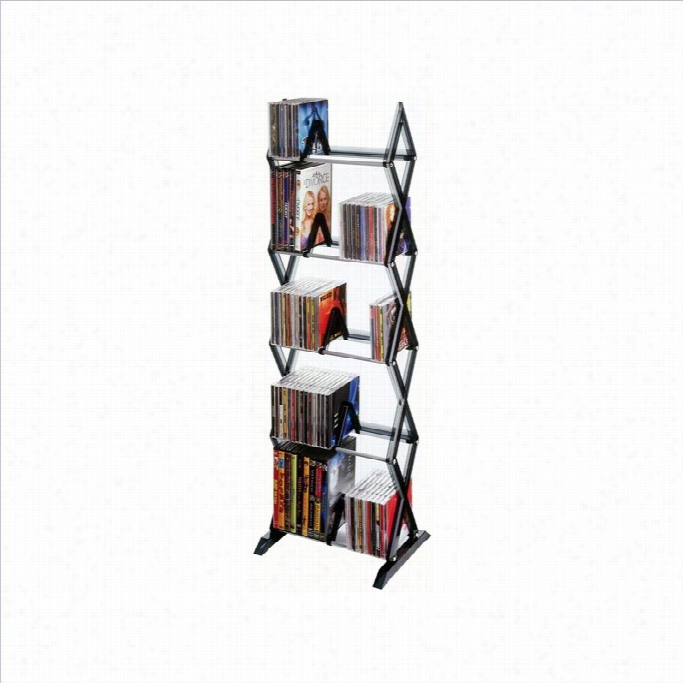 Atlantic Inc 5-tier Multimedia Shelving In Smoke