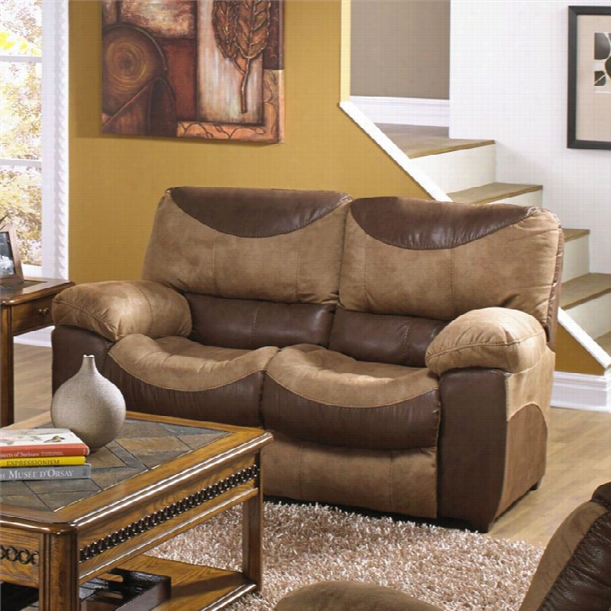 Catnapper Portman Polyester Power Reclining Loveseat In Saddle