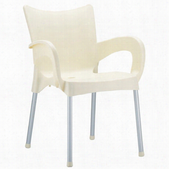 C Ompamia R Omeo Resin Dining Arm Chair In Beige
