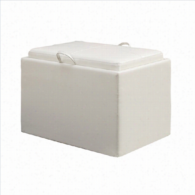 Convenience Concepts Designs4comfort Accent Storage Ottoman - Ivory